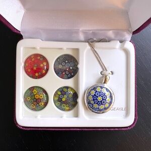 NIB Sterling Silver Necklace with Interchangeable Bead